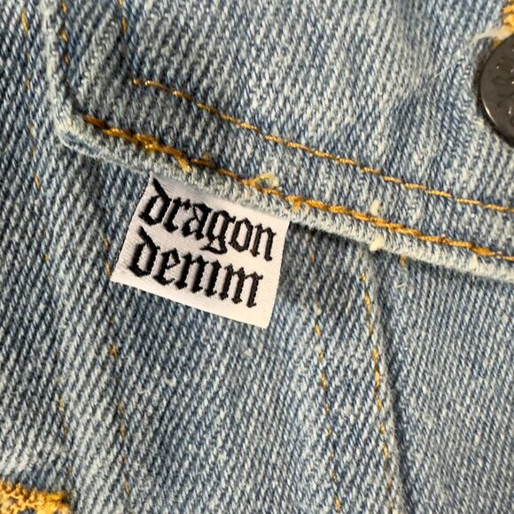 Dragon Denim THE PARADISE JACKET Embroidered Floral Denim Jacket Boho Festival S - Picture 8 of 16